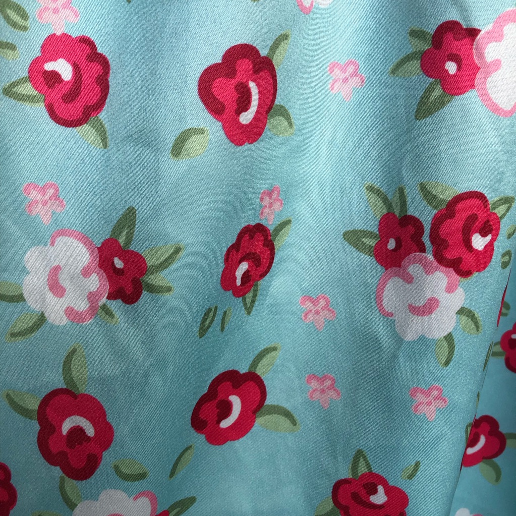 Marie Nicole Clothing Floral Dress Blue Red Flowers Print. — image 4 of 8